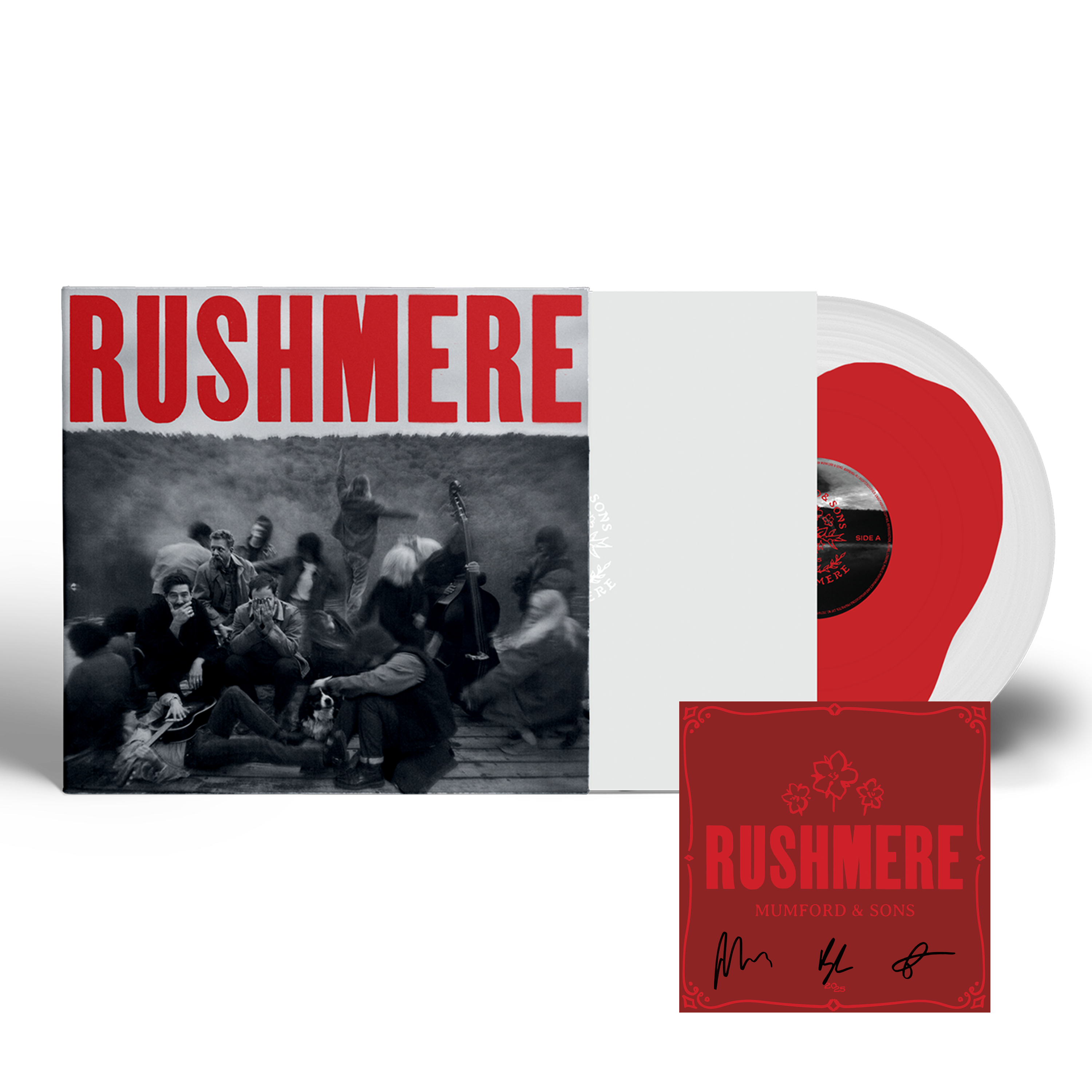RUSHMERE: Monochrome Red en Vinilo Transparente LP + Tarjeta Artística Firmada - Importado