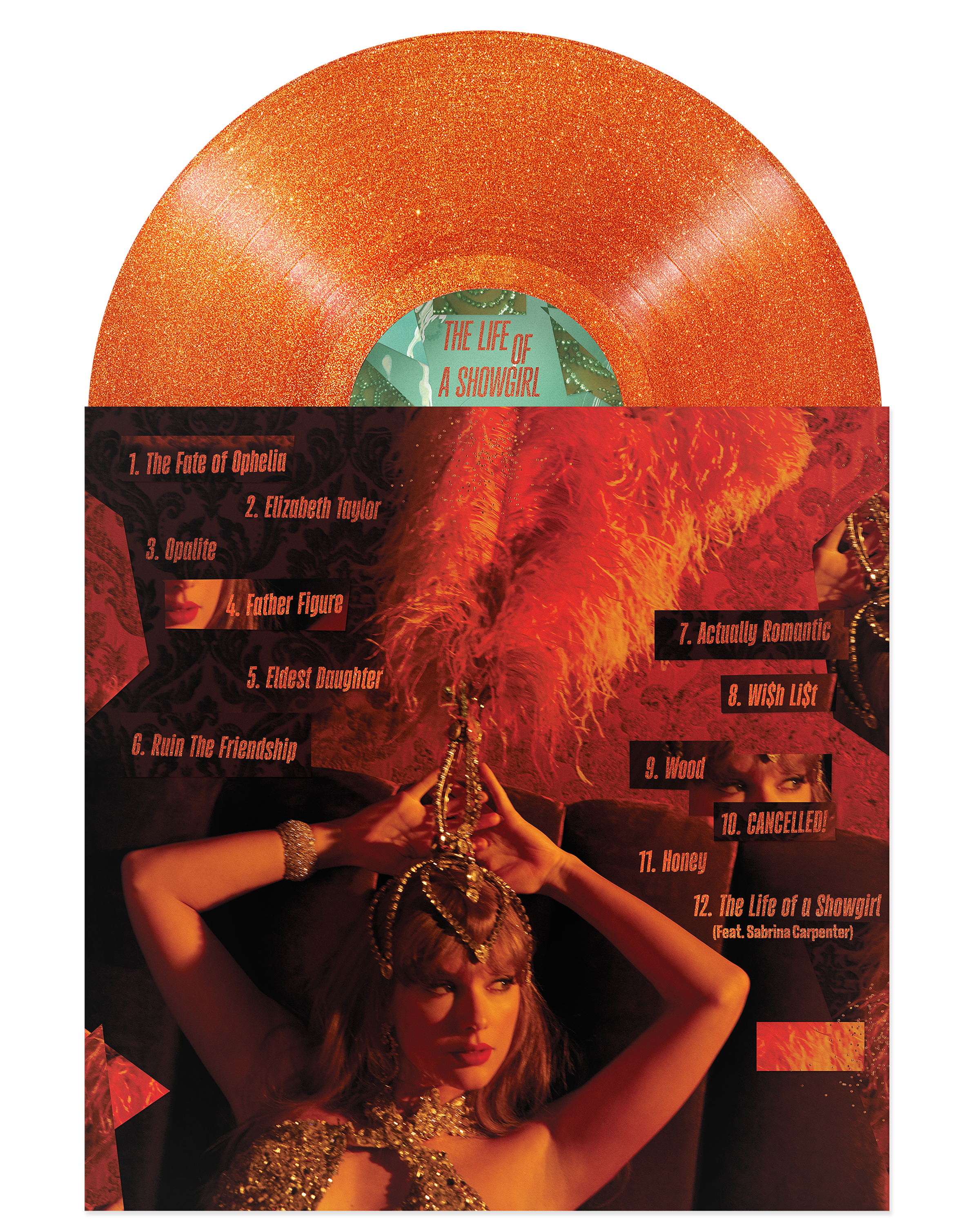 THE LIFE OF A SHOWGIRL: SWEAT AND VANILLA PERFUME PORTOFINO ORANGE GLITTER VINILO - Importado