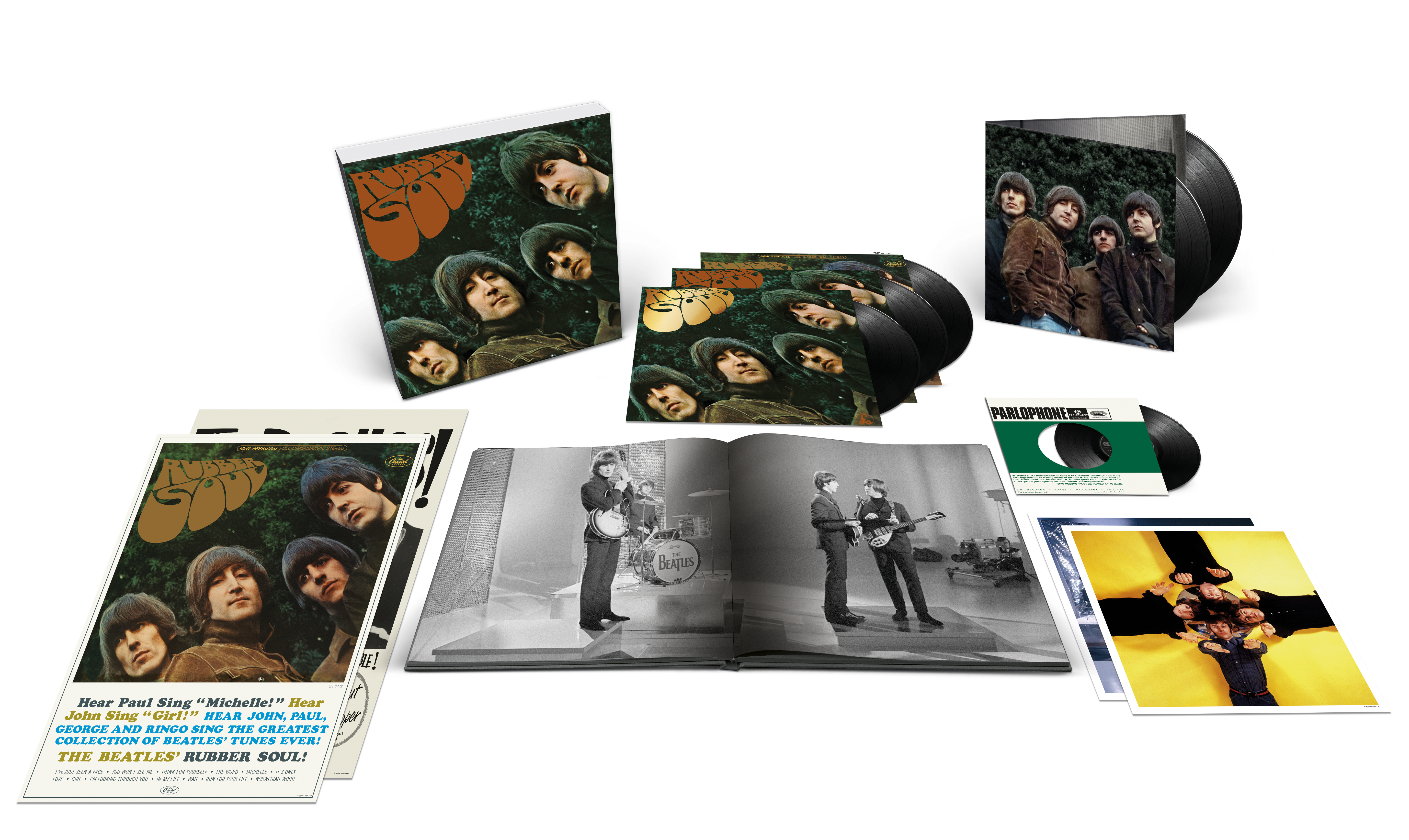 Rubber Soul - Edición Especial Super Deluxe: 5LP + 7" Single Box Set + Posters + Art Cards - Importado