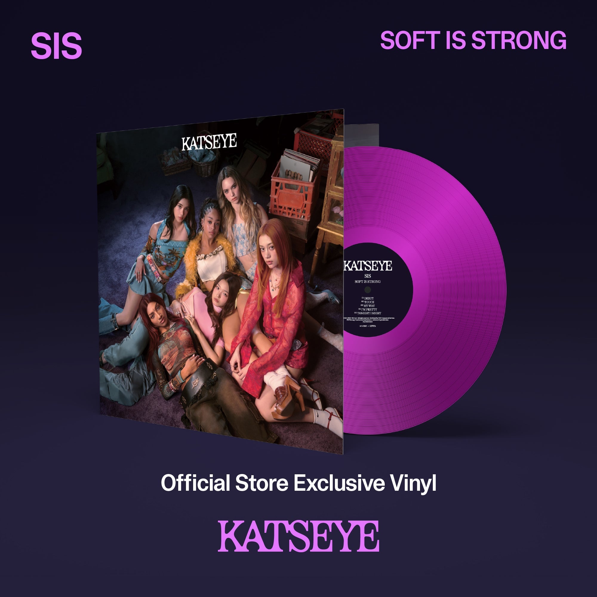 KATSEYE - «SIS (Soft Is Strong)» - Vinilo Exclusivo Tienda Oficial (Version internacional) - Importado