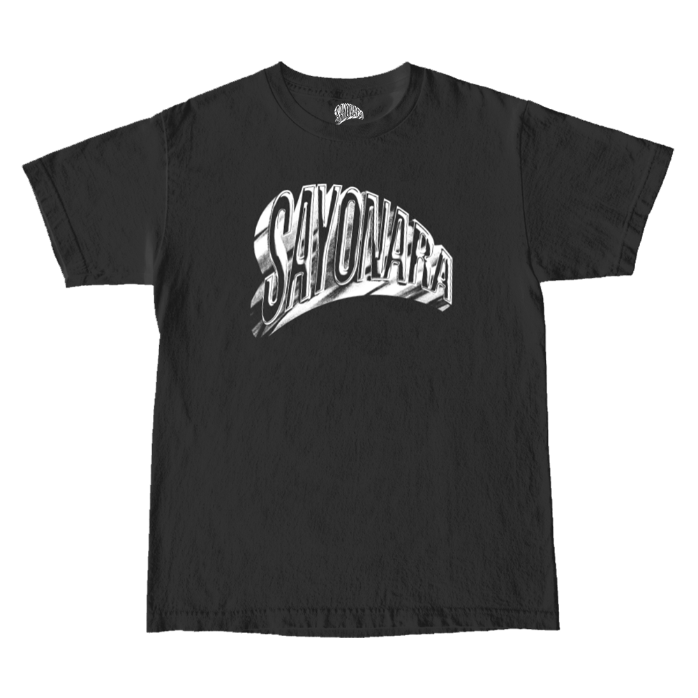 Sayonara Logo Metalico Camiseta Negra