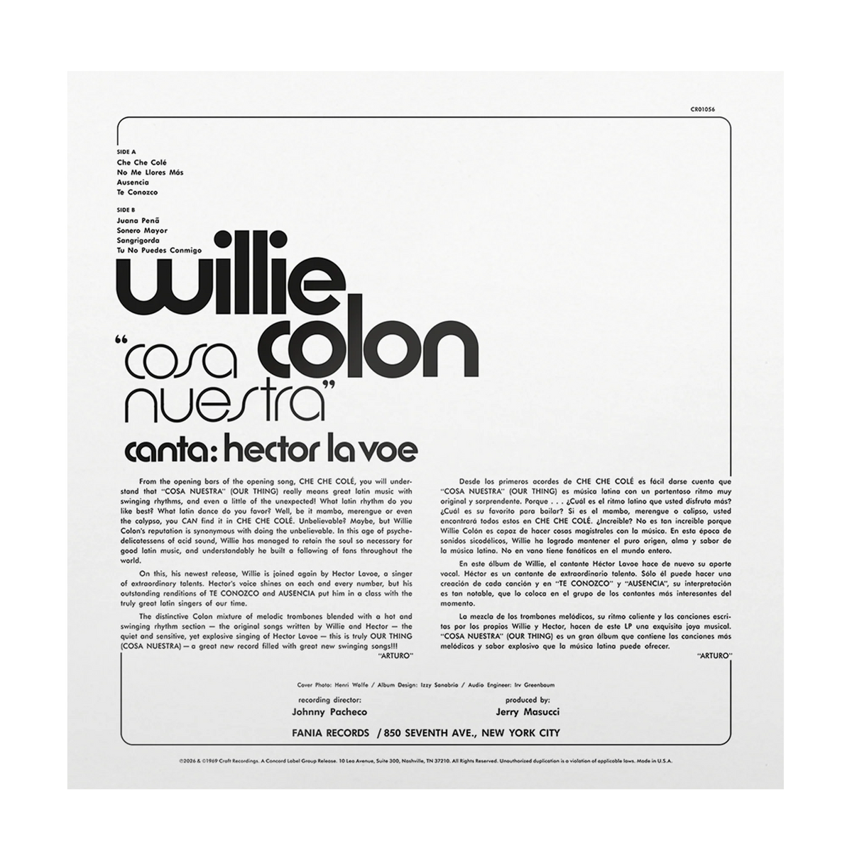 Cosa Nuestra (180G LP) - Importado