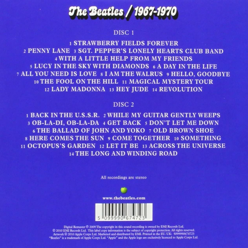 The Beatles 1967 - 1970 2CD - Importado
