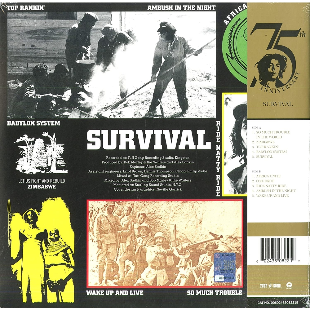 VINILO - BOB MARLEY - SURVIVAL - IMPORTADO