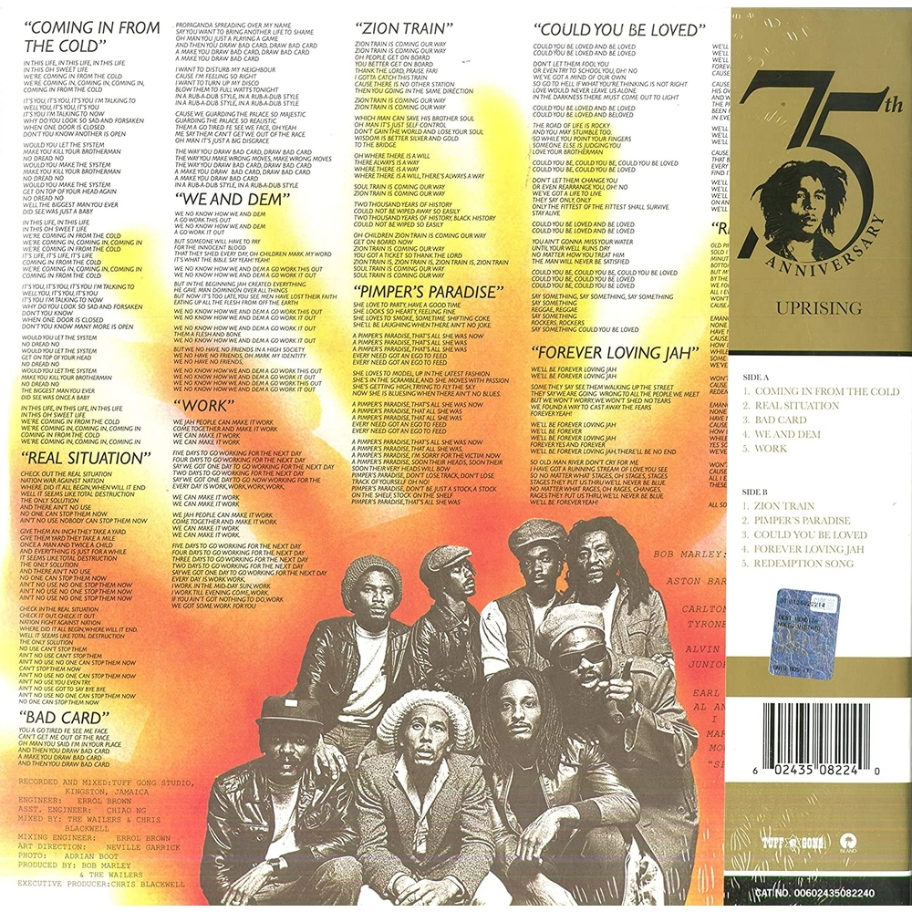 VINILO - BOB MARLEY - UPRISING - IMPORTADO