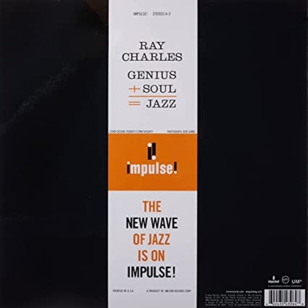VINILO - RAY CHARLES - GENIUS + SOUL= JAZZ - IMPORTADO