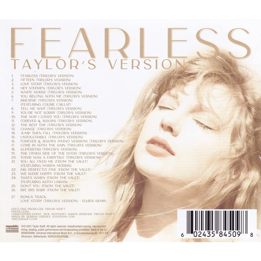 DOS CD's - TAYLOR SWIFT - FEARLESS TAYLOR'S VERSION - IMPORTADO