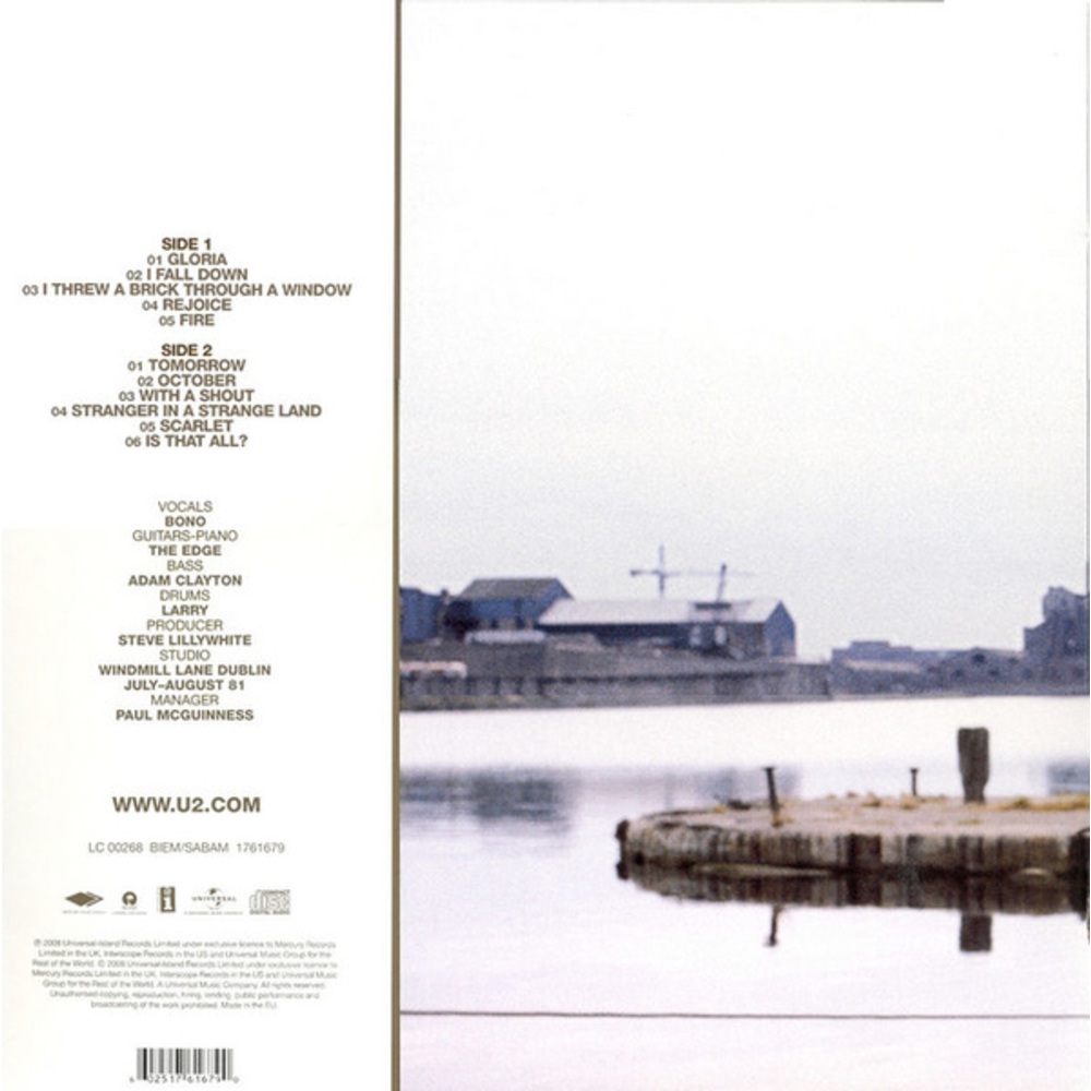 VINILO - U2 - OCTOBER - IMPORTADO