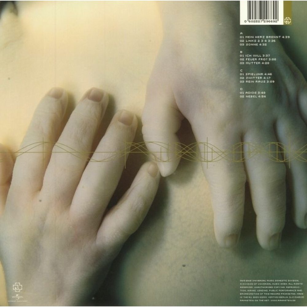 DOS VINILOS - RAMMSTEIN - MUTTER - IMPORTADO