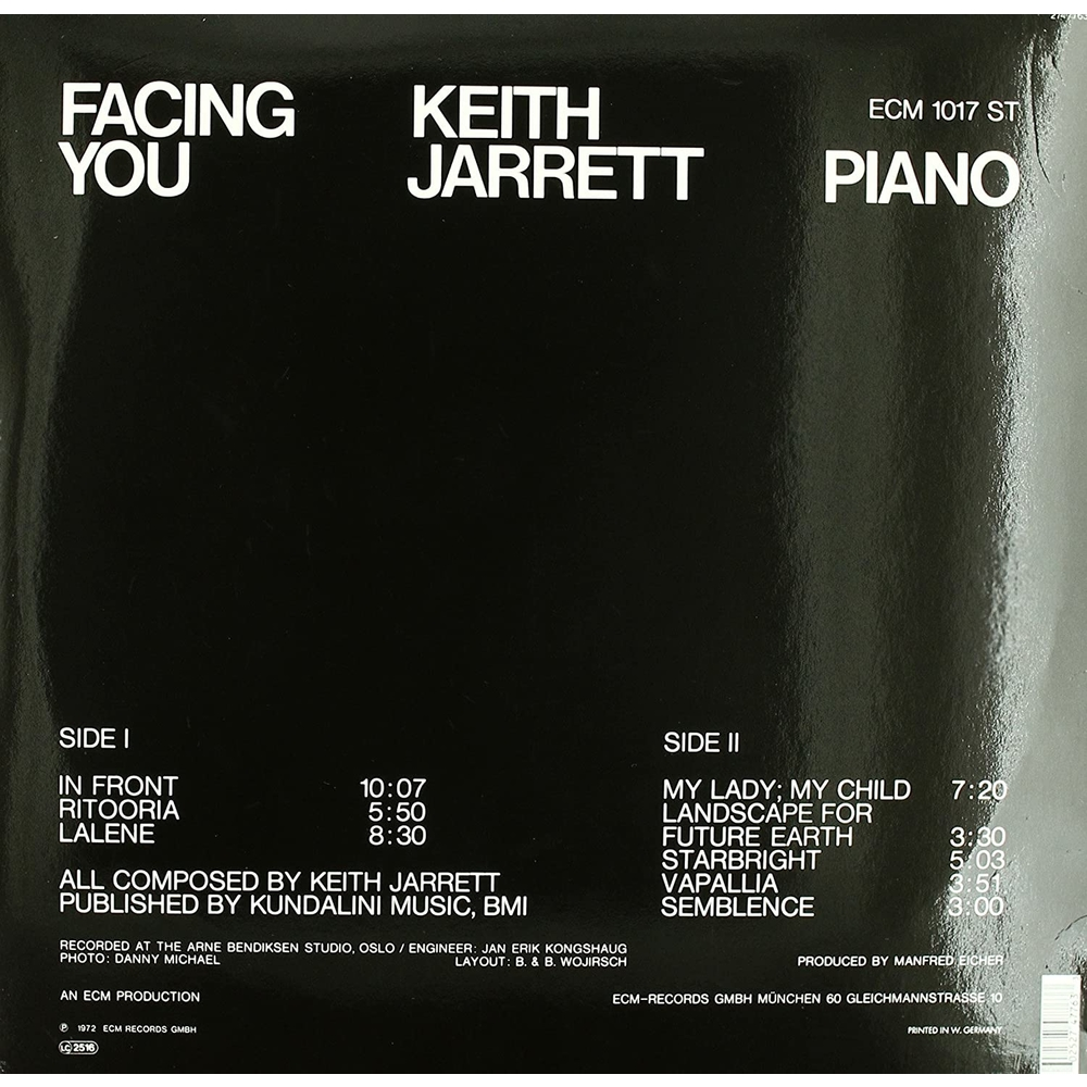 VINILO - KEITH JARRETT - FACING YOU - IMPORTADO