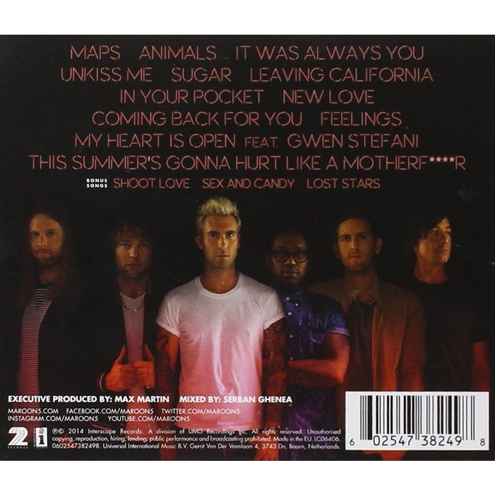 CD - MAROON 5 - V - IMPORTADO