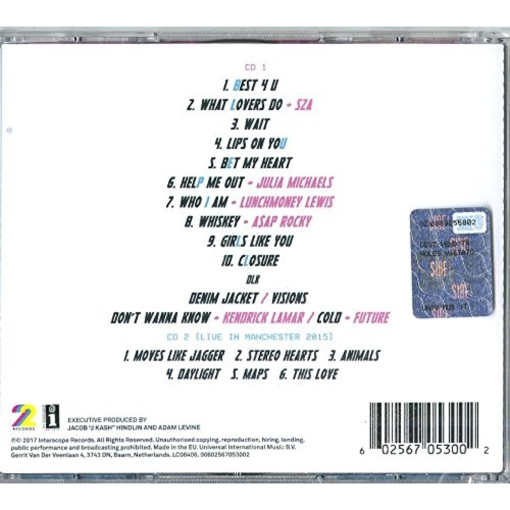 DOS CD's - MAROON 5 - RED PILL BLUES - IMPORTADO