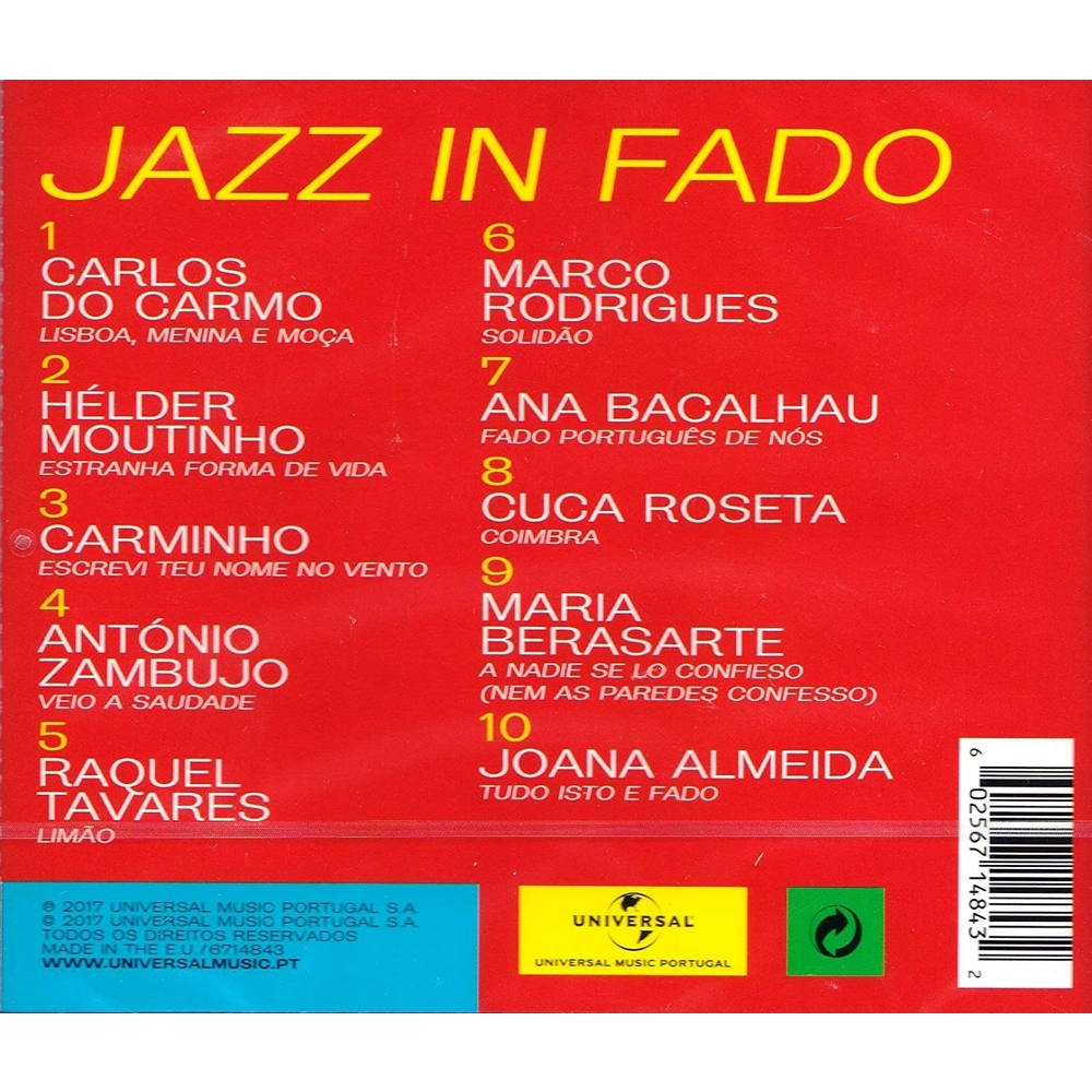 CD - VARIOUS ARTISTS - JAZZ IN FADO