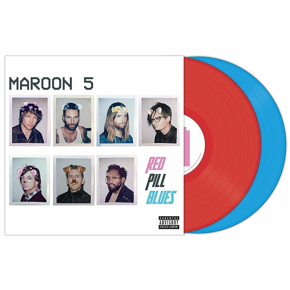 DOS VINILOS COLOR - MAROON 5 - RED PILL BLUES - IMPORTADO