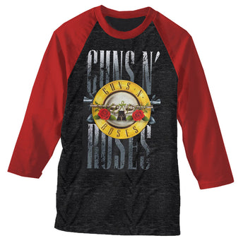 Guns 'N' Roses - Camiseta Raglán Stack Logo - Importado
