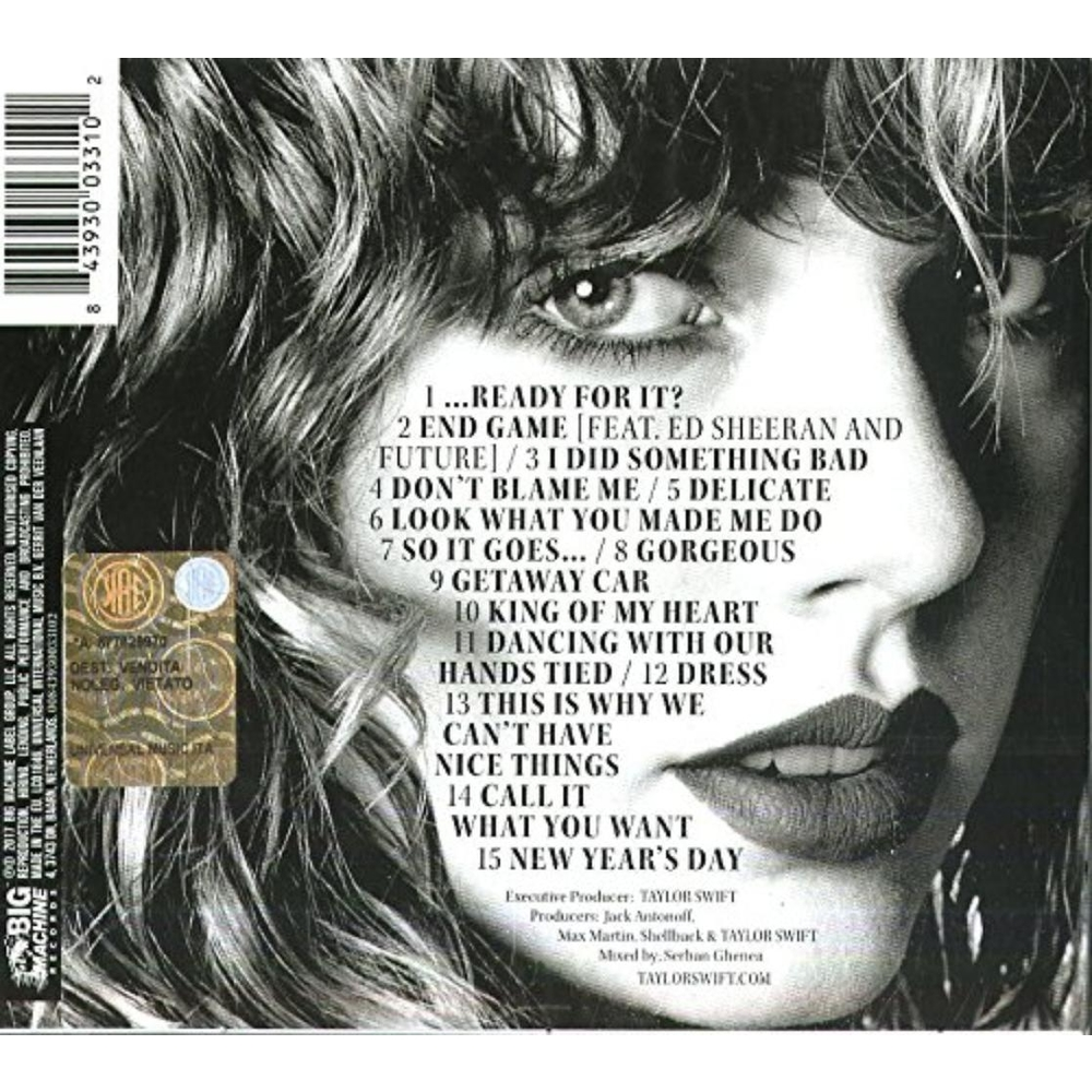 CD - TAYLOR SWIFT - REPUTATION - IMPORTADO