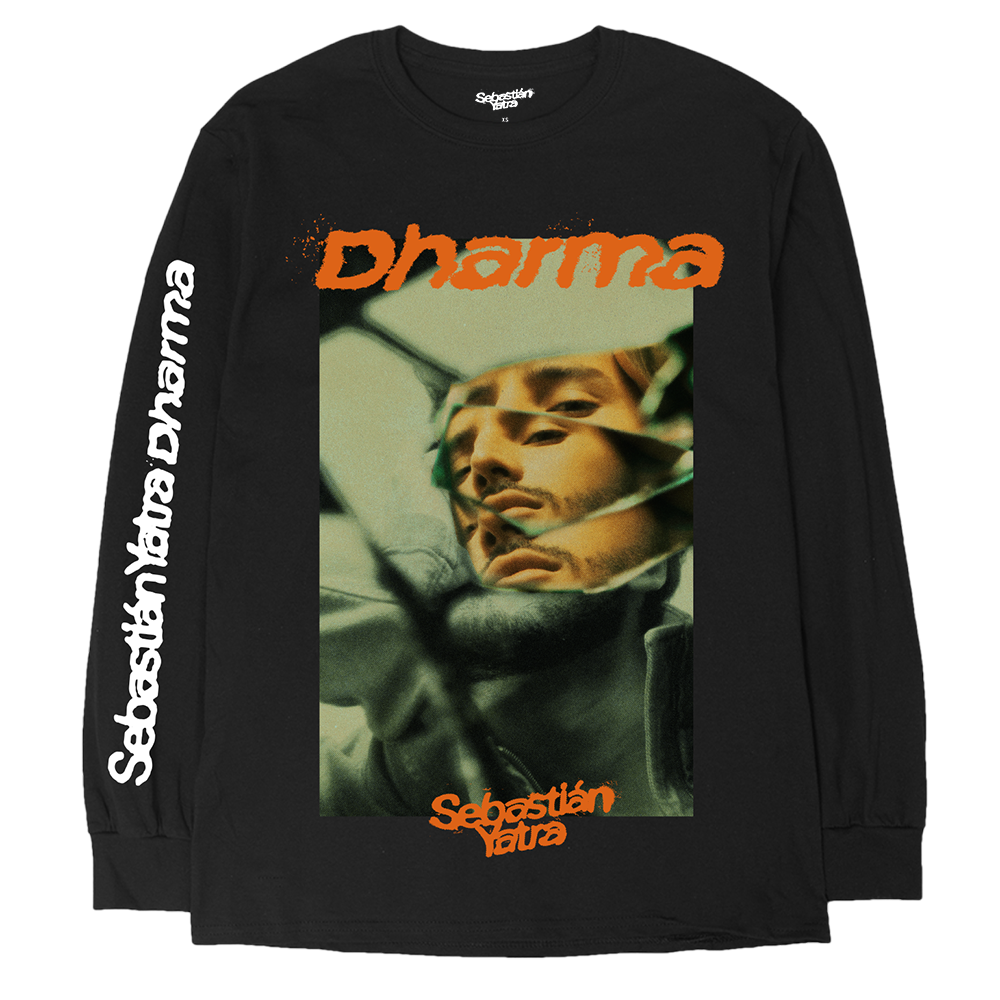 MERCH- SEBASTIAN YATRA- DHARMA- CAMISETA MANGA LARGA - NEGRO